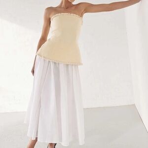 DISSH Linen White Tia Circle Skirt